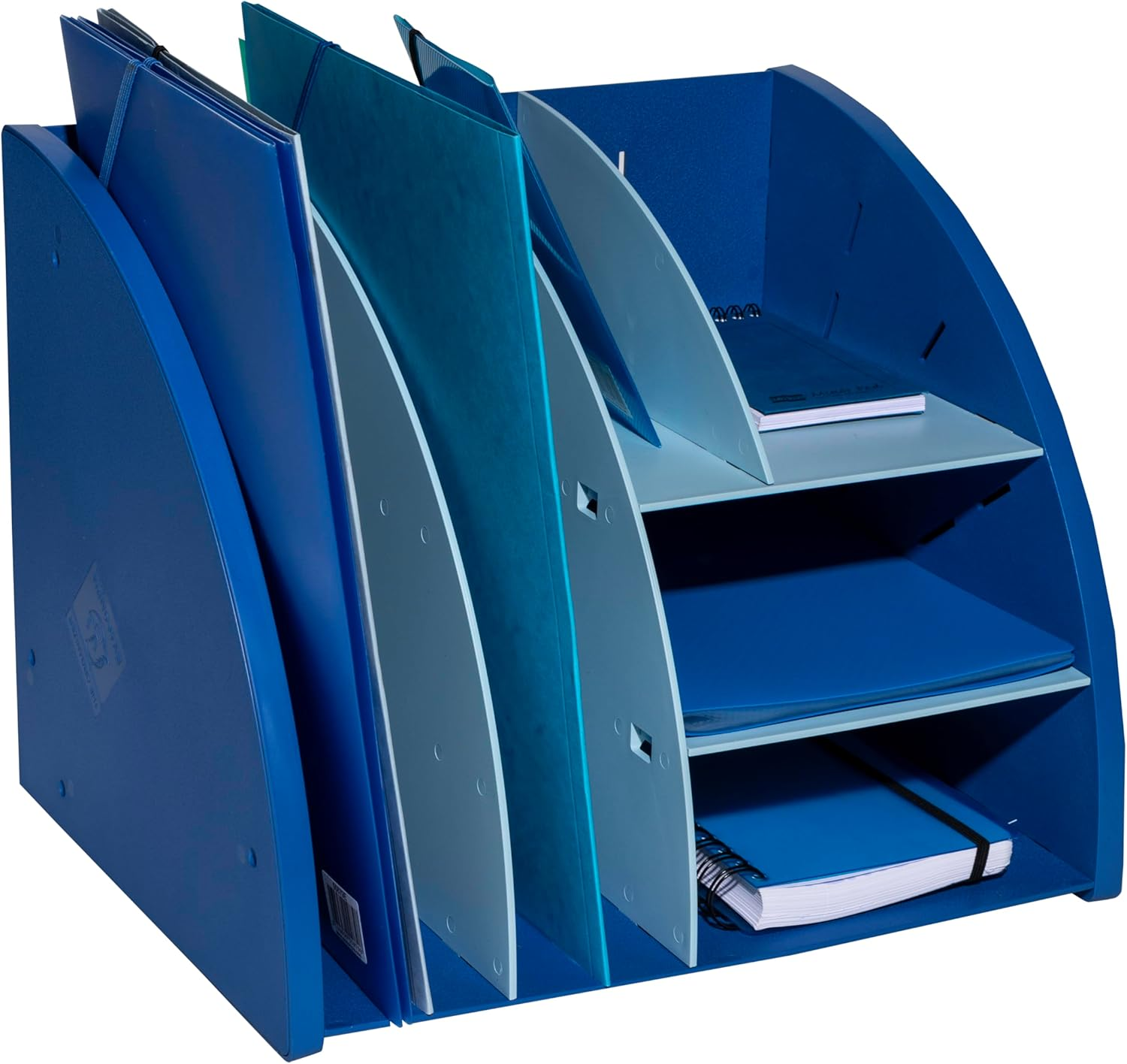 EXACOMPTA - Ref 394202D - 1 Desk Organiser Bee Blue Multifunctional Desk Accessories 6 Compartments A4 A5 A6 Vertical/Lying down - Dimensions 36 X W 29.5 X H 6 Cm Navy Blue /