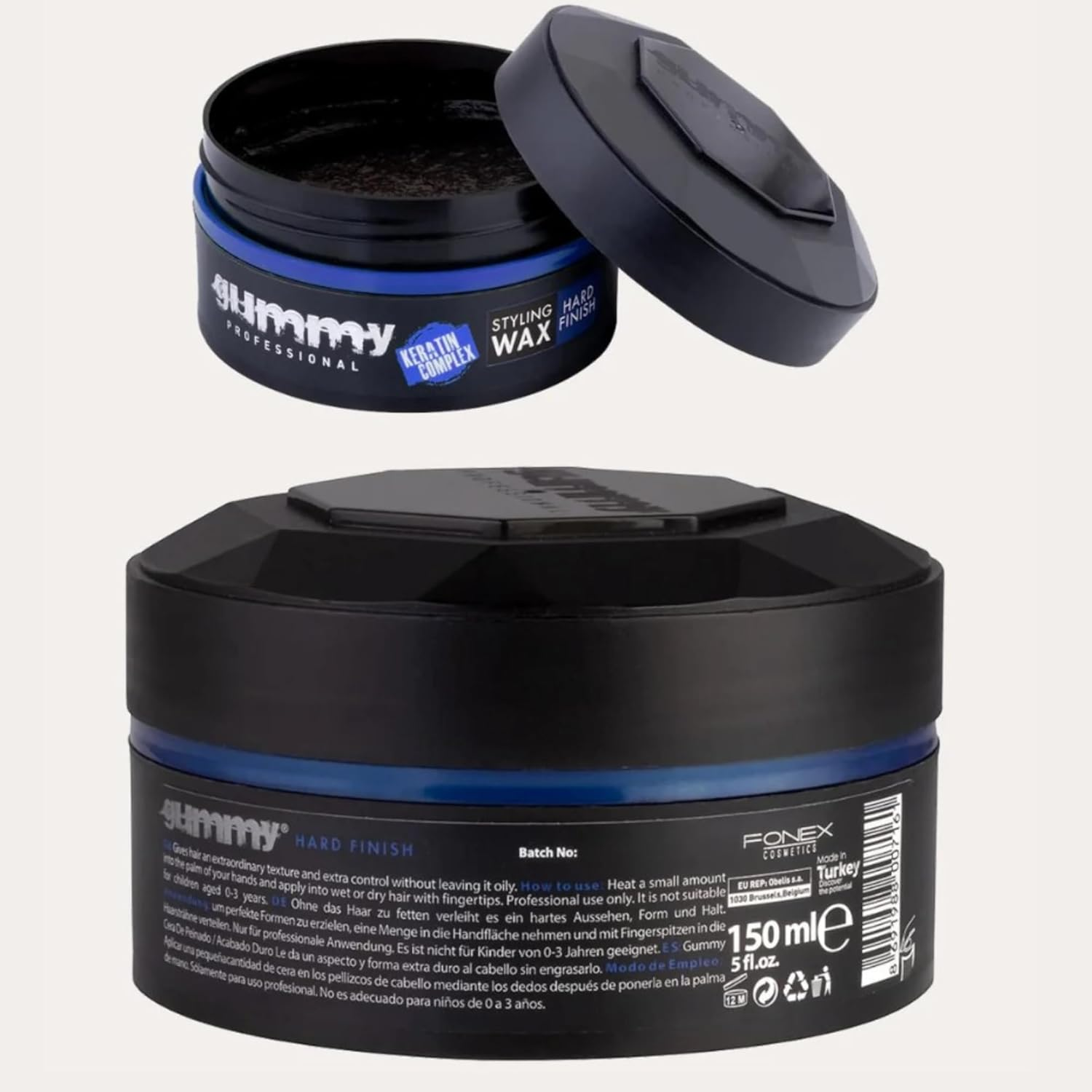 Gummy Styling Wax Hard Finish Extra Strong 150Ml &ndash; Long-Lasting Hold, Non-Sticky Hair Wax for Men & Women (Pack of 2) image number 2