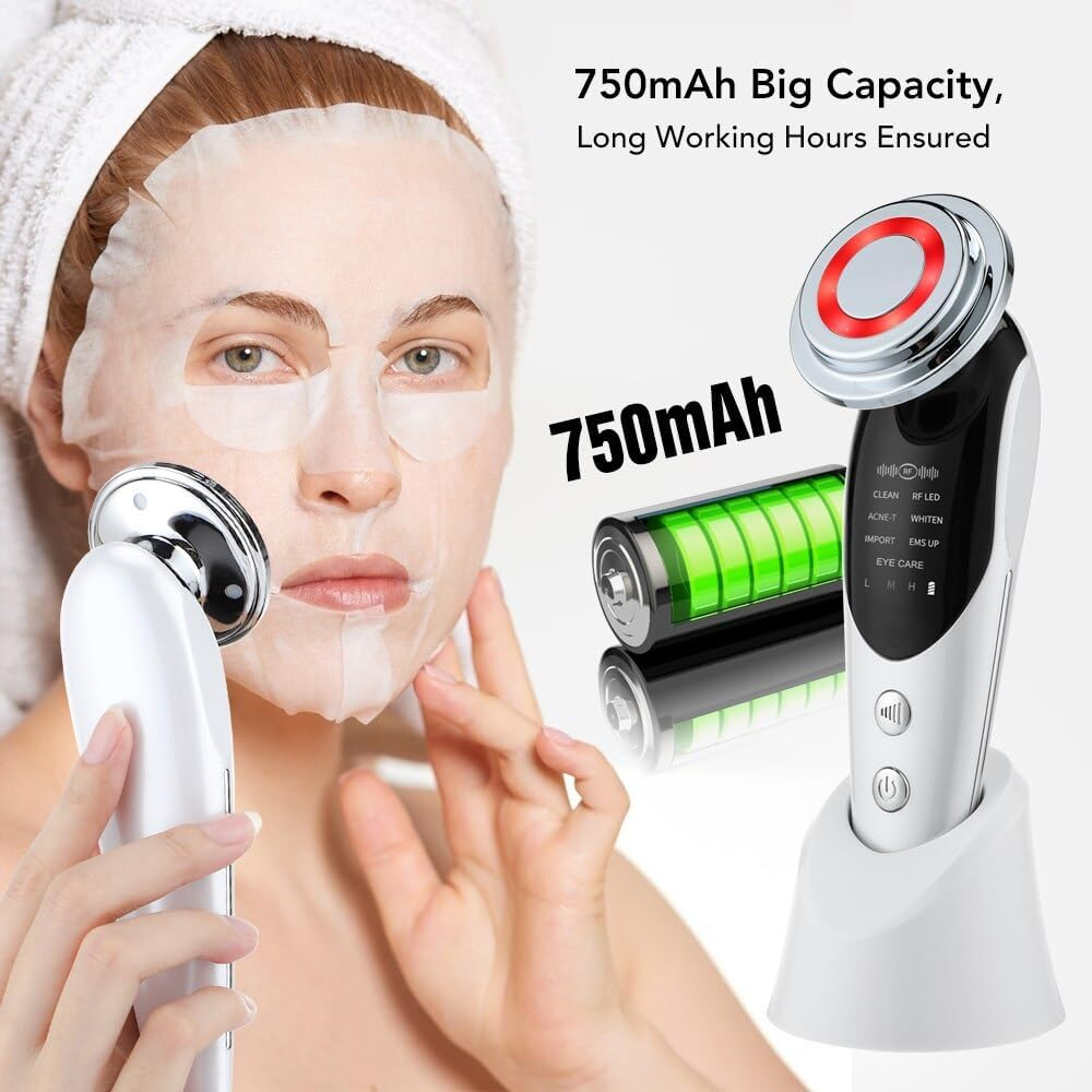 7 in 1 Face Lift Devices EMS RF Microcurrent Skin Rejuvenation Facial Massager Light Therapy anti Aging Wrinkle Beauty Apparatus image number 4
