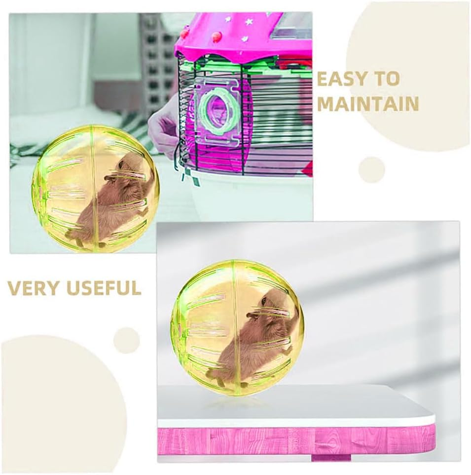 Hamster Running Balls,Hamster Exercise,Guinea Pig Exercise,Rat Exercise Ball Chinchilla Toy,Small Animal Exercise Balls,Transparent Balls for Relieves Boredom and Increases Activity ﻿ image number 1