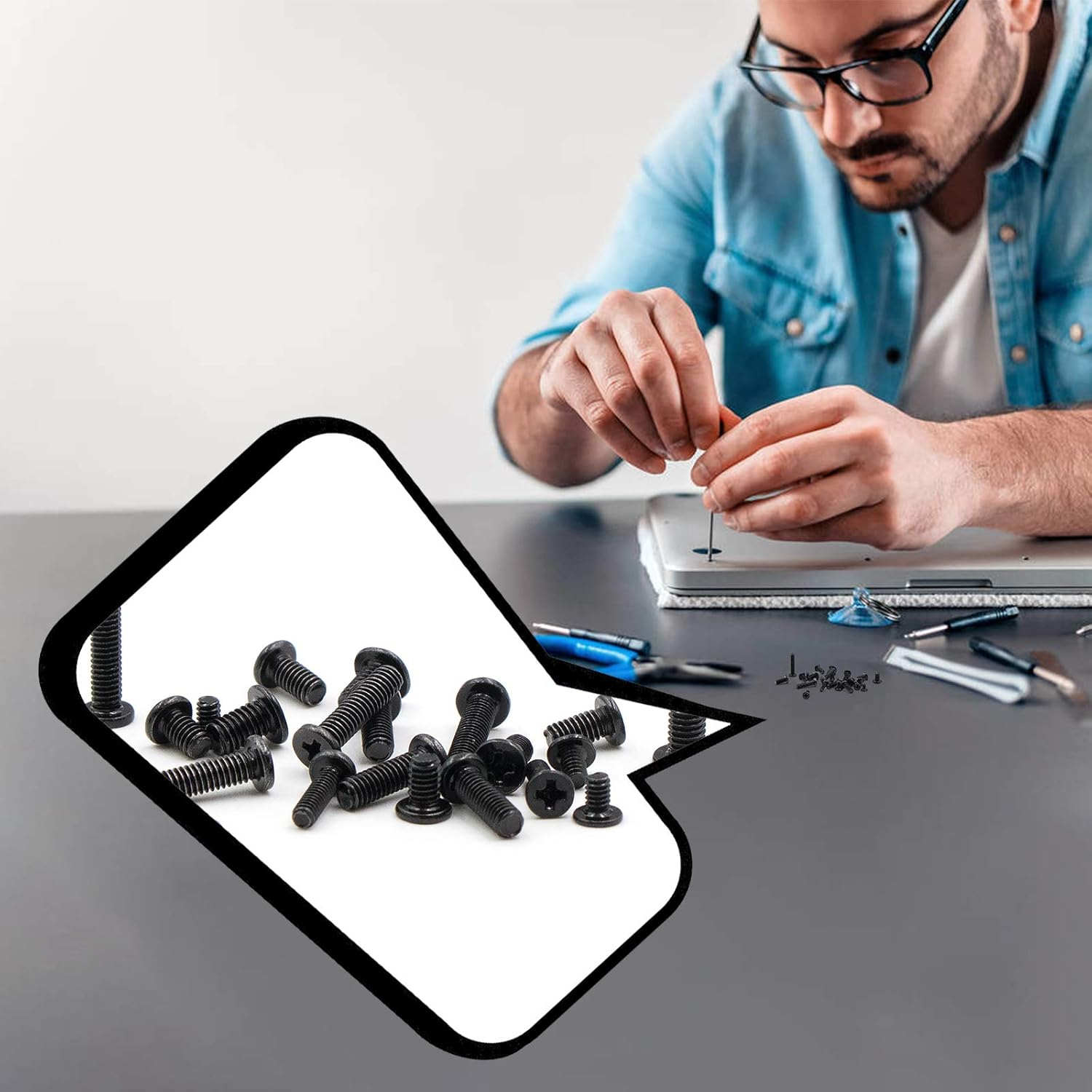 751PCS Laptop Notebook Computer Screws Kit Set with Screwdriver for IBM HP Dell Lenovo SAMSUNG Sony Toshiba Gateway image number 3