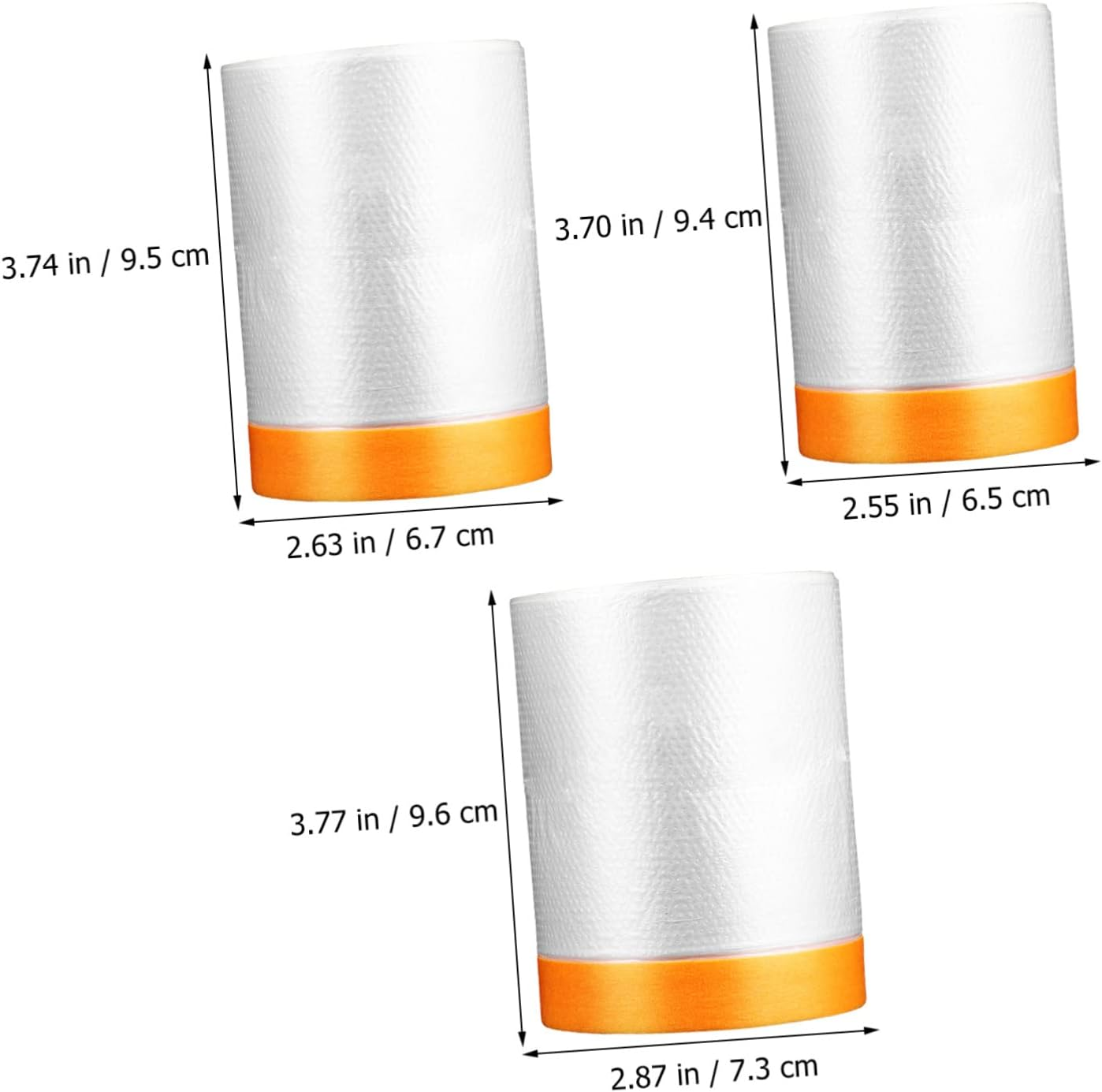 6Rolls Masking Tape for Painting Self-Adhesive Covering Films Easy to Cut Protect Floors Furniture Carpets image number 2