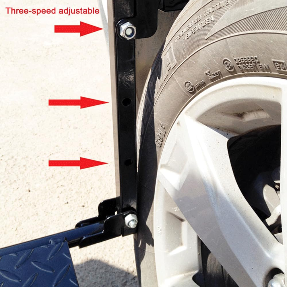 Heavy Duty Tire Step Foldable Car Ladder with Adjustable Height and Width Anti-Slip Surface Max. Load 150Kg/330Lbs for Truck SUV Off-Road Vehicle image number 3