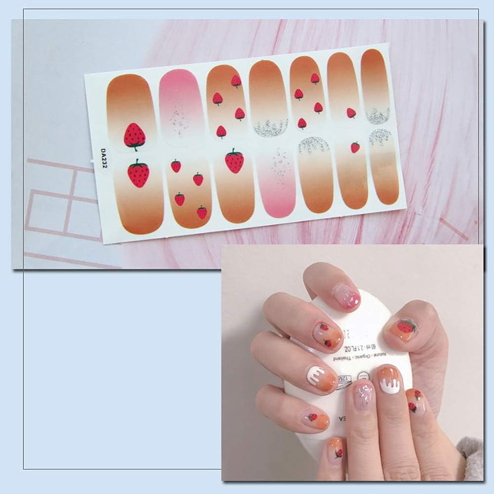 6 Sheets Reusable Durable Nail Stickers 3D Waterproof DIY Nail Art Tips Decorations Self-Adhesive Stickers