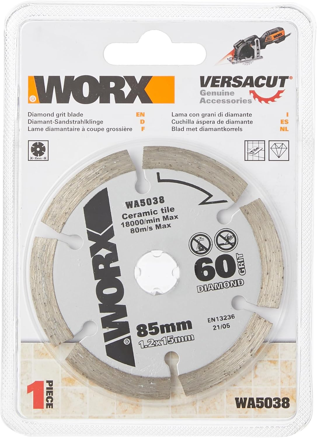 WORX WA5038 Diamond Blade WORXSAW 85Mm image number 1