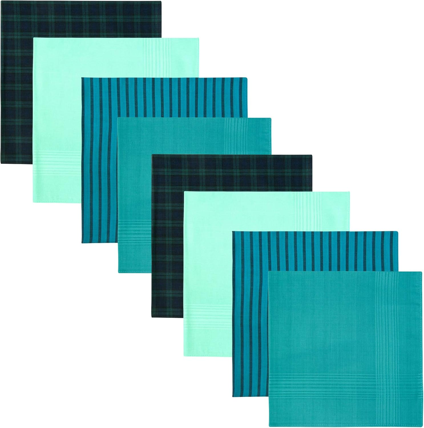 Retreez 8 Piece Pure Cotton Assorted Men'S Handkerchiefs Hanky Gift Box Set image number 6