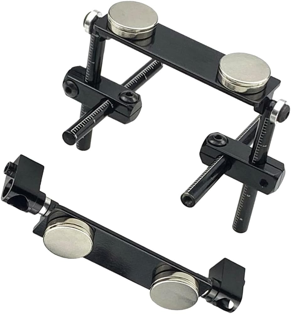 1 Set RC Car Magnetic Body Post Aluminum Alloy Body Shell Mount Column Kit with Scale for 1/10 RC Drift HSP 94123 94122 Tamiya 416 417 Sakura S XI CS (Black) image number 1