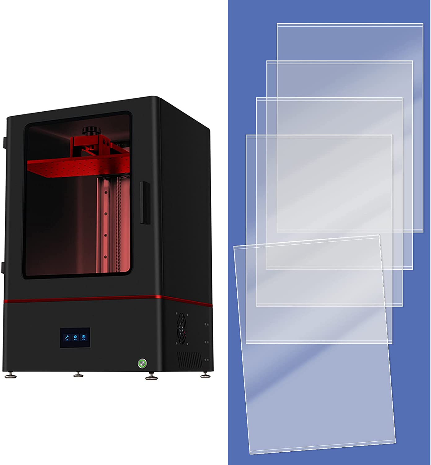 Emsea 5Pcs FEP Film Transparent with Yellow Scraper for 3D Printer Creality LD002R image number 6