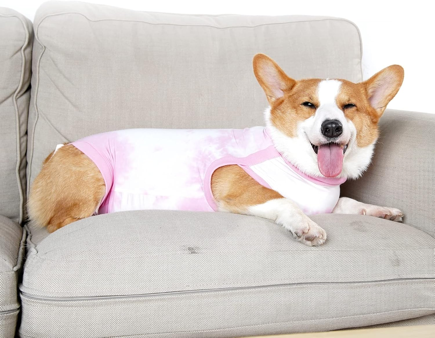 KIKNIN Recovery Suit for Dogs after Surgery, Post Spay, Neuter, Body Suit for Male and Female Dogs, Abdominal Wound Puppy Surgical Clothes, Prevent Licking Dog Onesies Post-Operative Vest (Pink, M) image number 6