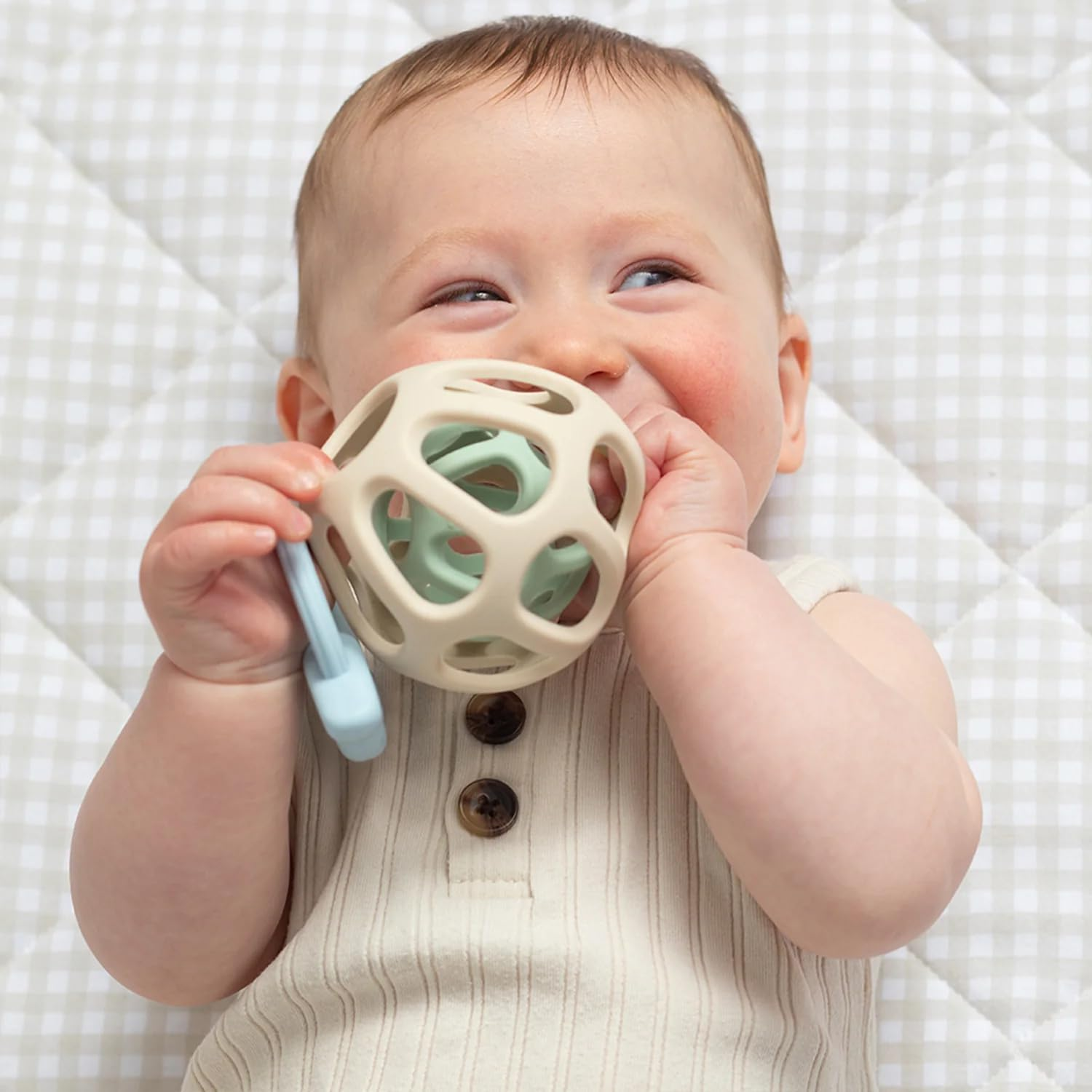 Living Textiles Organic Reversible Cot Comforter - Tractor Ride, Premium Fabric for Baby'S Best Comfort, Super Soft Baby Quilt for Crib Bed, Stroller, Cot,Moisture Resistant - 95 X 110Cm