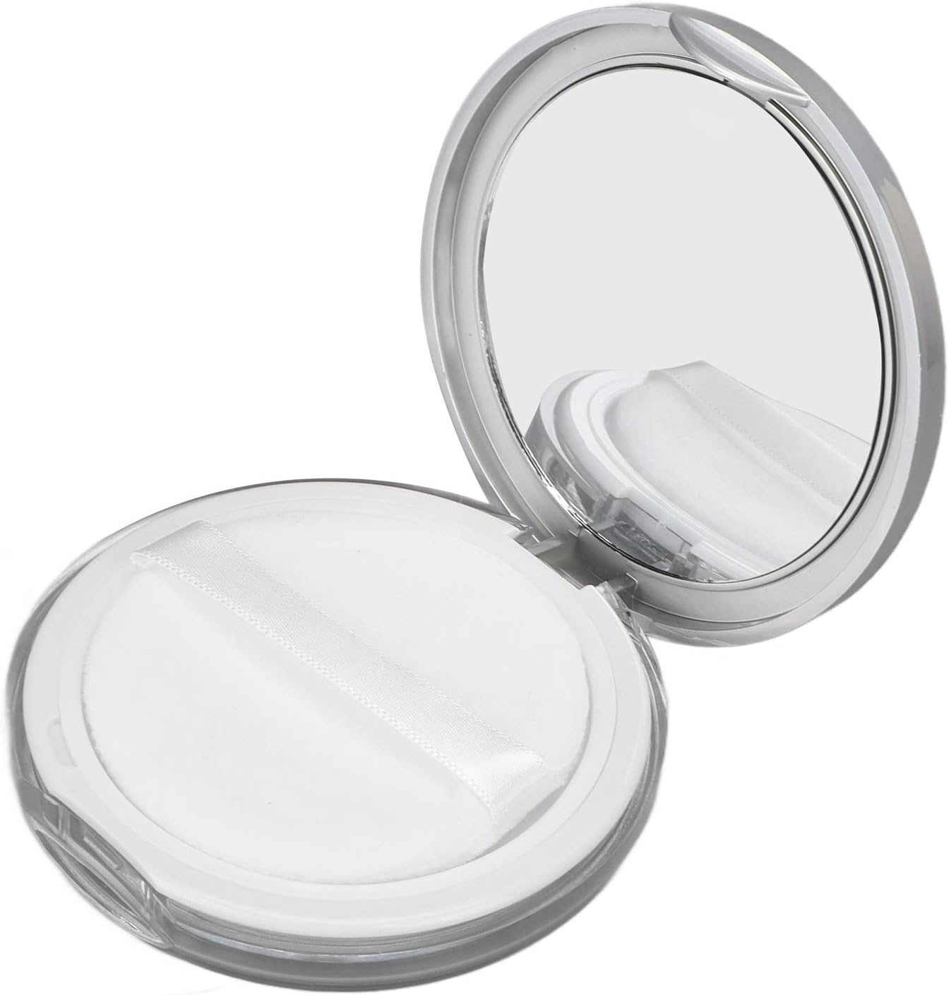 Plastic Empty Powder Container, Leak Proof Refillable Loose Powder Box for Foundation Compact Powder Travel Soft Puff Loose Powder Compact Container for Insensitive Skin