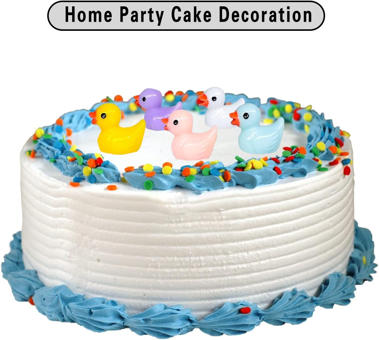 Ducks Fairy Garden Accessories, 5 Colors Miniature Ducks Ornament for Fairy Garden, Micro Landscape, Cake Topper, Cake Decoration,Ornament, Potted Plants Decor,20 Pieces image number 4