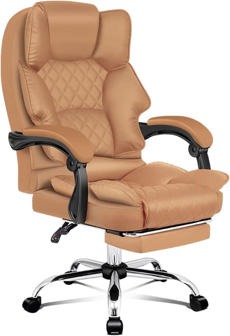 ALFORDSON PU Leather Pink Office Chair with High Backest Footrest for Home, Ergonomic Chair with Massage, 150&deg; Recline and 360&deg; Swivel, Gaming Executive Computer Racer Seater Adjustable Height
