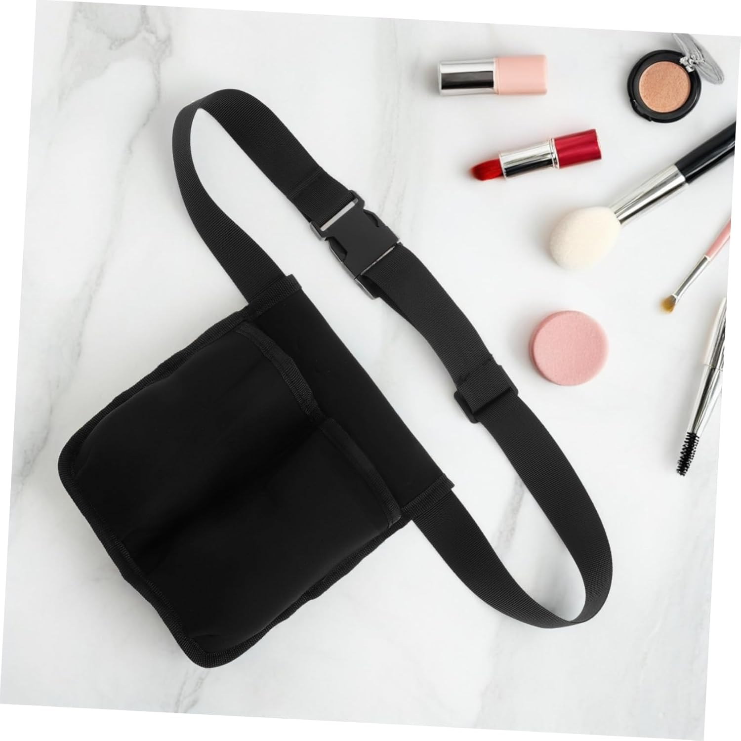 DECORNIJIA Essential Oil Organizer Belt Dual Pockets Adjustable Massage Oil Waist Pouch for Therapists for Home and Travel image number 4