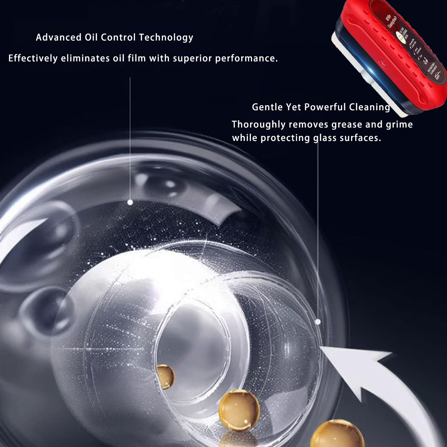 Universal Car Windshield Cleaner Brush Oil Film Remover & Anti-Fog Glass Cleaner Tool for Automotive Windows, Enhances Clarity & Visibility (2) image number 5