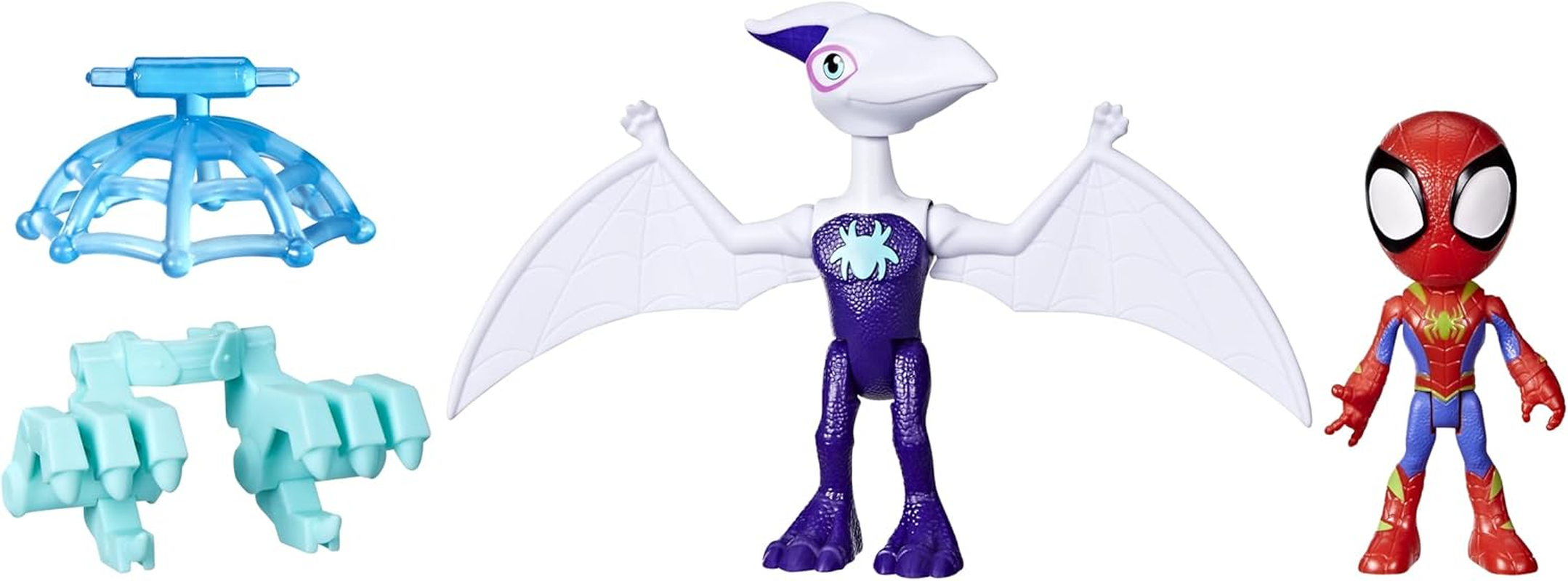 Marvel Spidey and His Amazing Friends Dino-Webs Ghostasaurus & Spidey 4-Inch-Scale (10Cm) Spider-Man Action Figure Set, Toys for Kids Ages 3 and Up image number 1