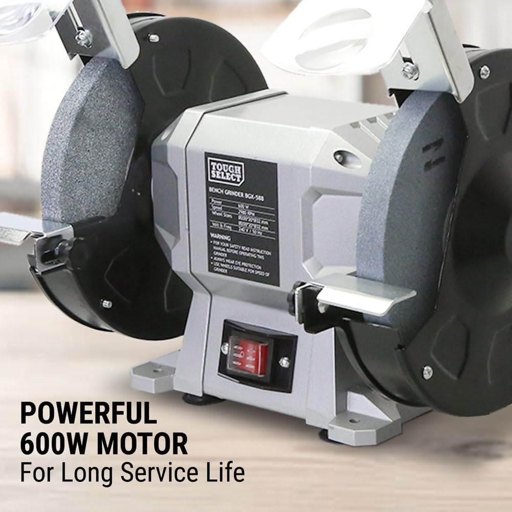 8" Bench Grinder Sharpener 600W Industrial Power Tool 200Mm Grinding Wheels LED image number 5