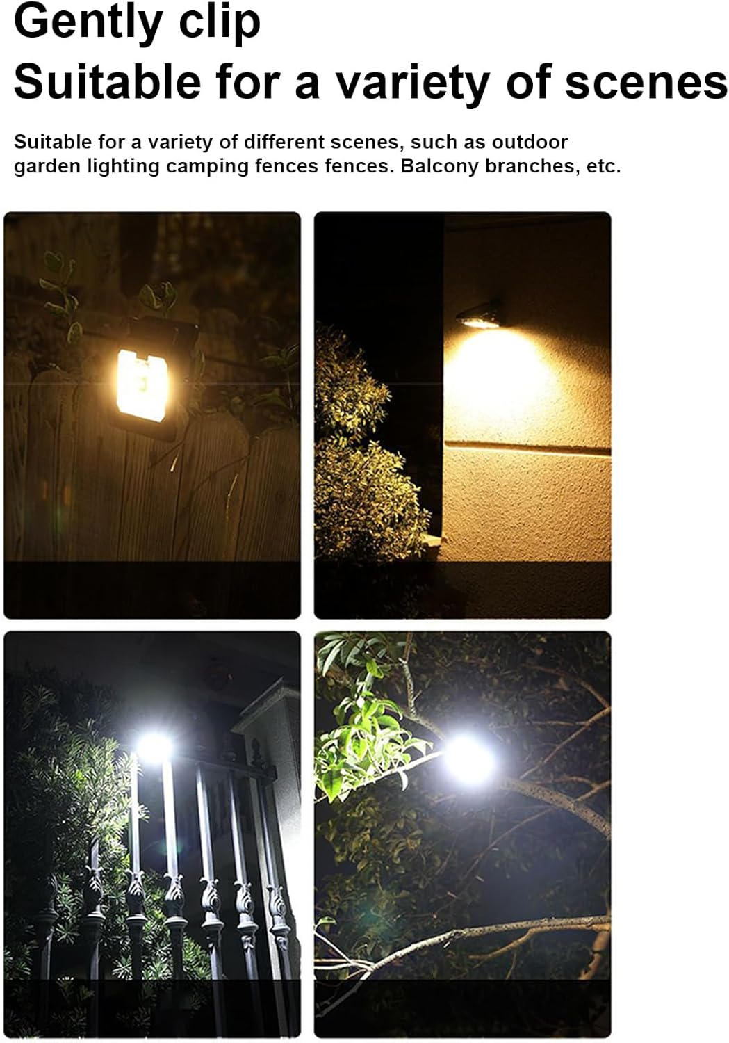 Clip on Solar Lights | Solar Powered Light outside for Gutters | 300LM Motion Sensor Decorative Security Lighting Small Garden Decor for Patio, Grill & Fence - Led image number 2