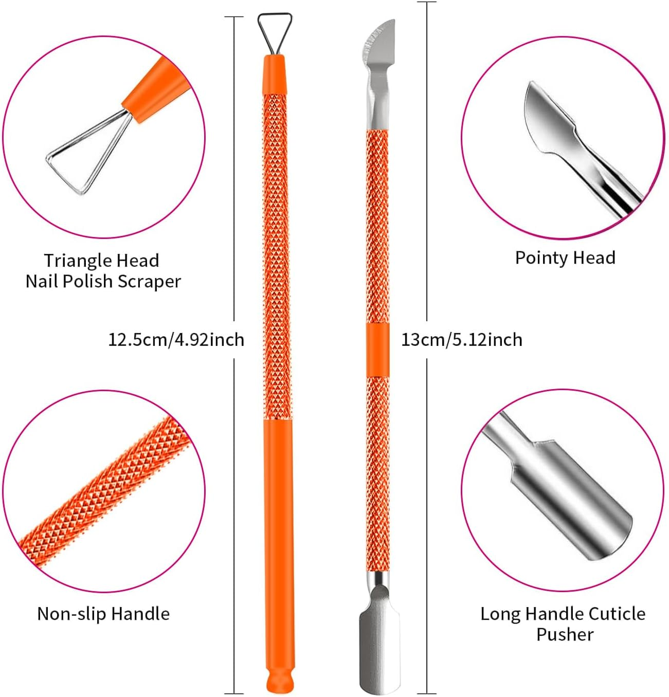 Gel Nail Polish Remover with Latex Peel - 15Ml Quick Gel Remover for Nails, Easy Removal in 3-5 Minutes, No Wrapping, No Soaking, Cuticle Pusher Set image number 6