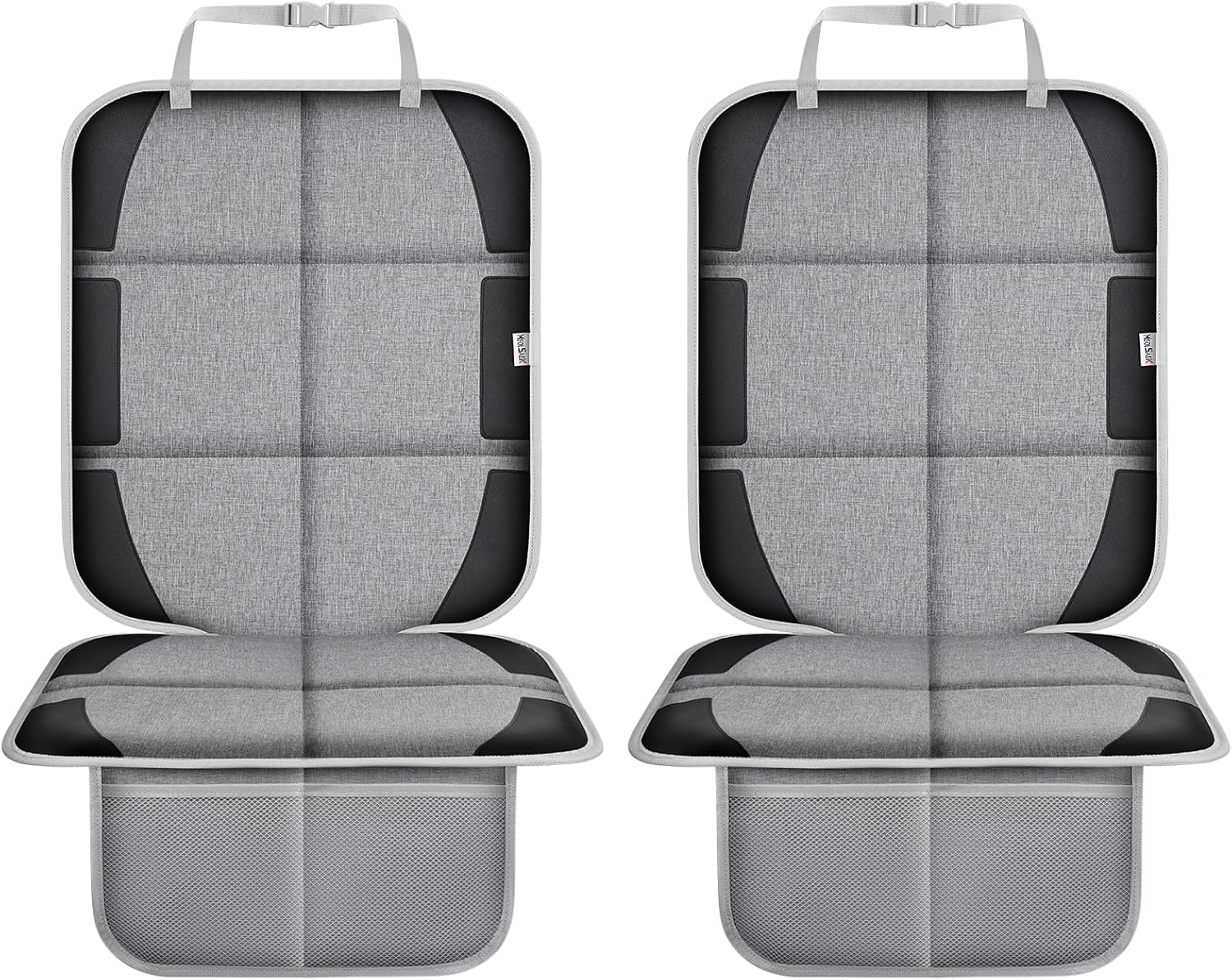 Meolsaek Car Seat Protector, Non-Slip Padded Backing Will Not Leave Imprint, Thickest Carseat Seat Protector for Child Car Seat 2 Pack for SUV, Sedan, Truck, Leather Car Seat (Black) image number 1