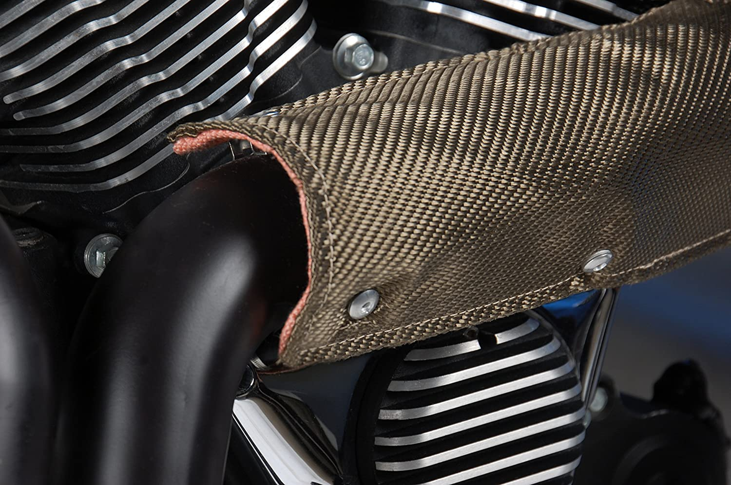 Design Engineering 010453 Titanium Pipe Shield 4" X 8" Exhaust Heat Shield image number 4