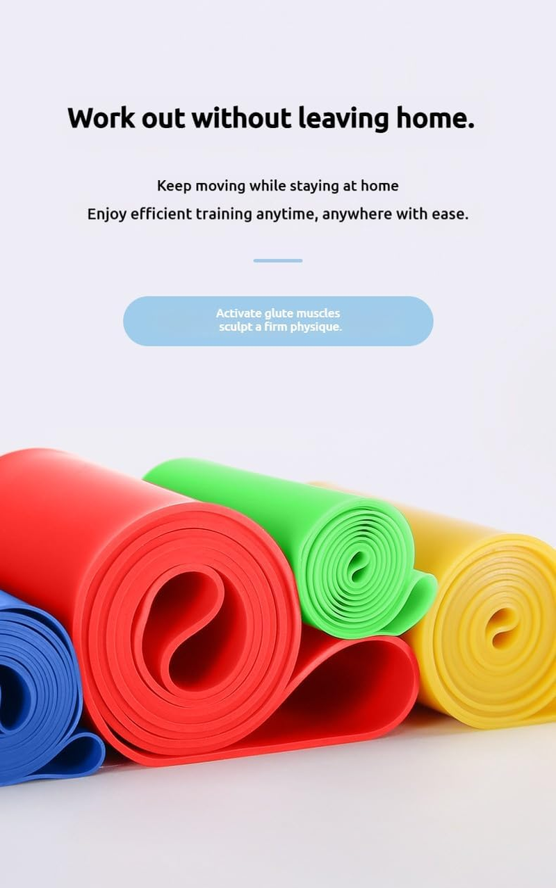 NEOLYMP Resistance Loop Bands, Exercise Bands Set of 5 Rubber Latex Anti-Slip Resistance Band for Workout, Stretching, Physical Therapy, Yoga and Home Fitness - Blue Color Set image number 3