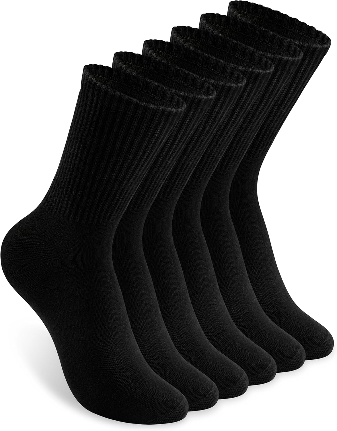 ZANZER 3-6 Pairs Crew Socks Women Men,Casual Athletic Socks Combed Cotton Running Socks for Women Granola Girls Clothes,Womens Crew Lightweight Thin Casual Calf Sport Socks