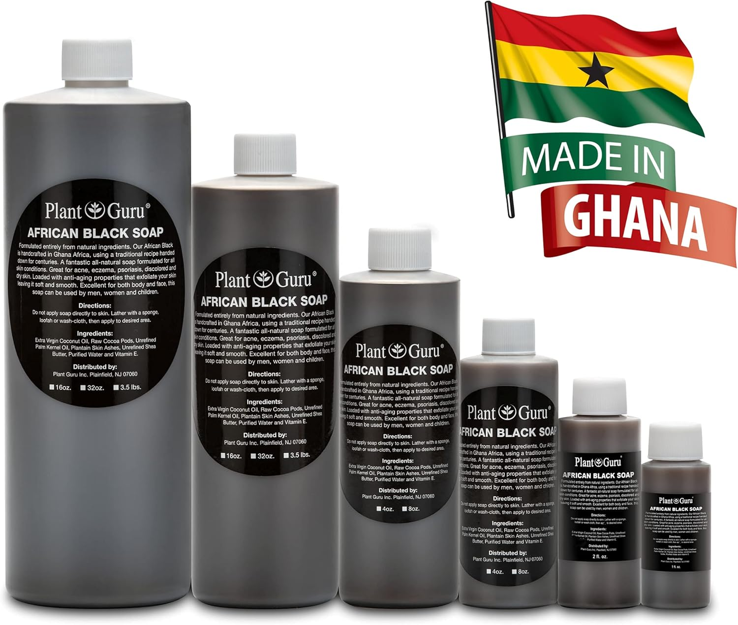 100% Pure Authentic Liquid African Black Soap from Ghana (Gallon) 128 Fl. Oz. image number 2