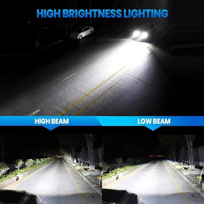 H11 H8 LED Bulb, 12000LM 6500K H11 H8 Bulb, 60W Low Beam Headligh Fog Light Bulbs, 1:1 Size Car Headlight Conversion Kit Cooling Fan 12000 RPM, IP68 Plug Play, Pack of 2 (H11 H8) - 9006 Hb4 image number 3