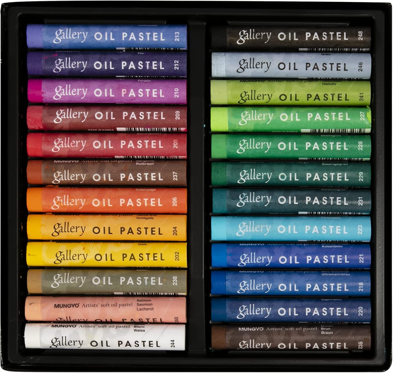 Mungyo Gallery Soft Oil Pastels Set of 24 - Assorted Colours