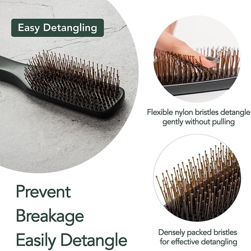 Uffy Dual Nylon Bristle Detangling Hair Brush for Women, Wet Dry Hairbrush Detangler, Suitable for Curly and Thick Hair, Blow Drying Smoothing Hair Product, Multifunctional for All Hair Types image number 1