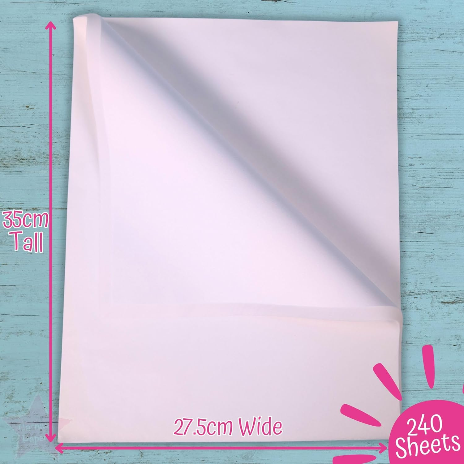 Carnival Papers Wet Strength Tissue Paper Small Sheets Oversize A4 Great for Gelli Printing, Mixed Media Crafts, Clay Tracing Super Strong White Tissue Paper image number 4
