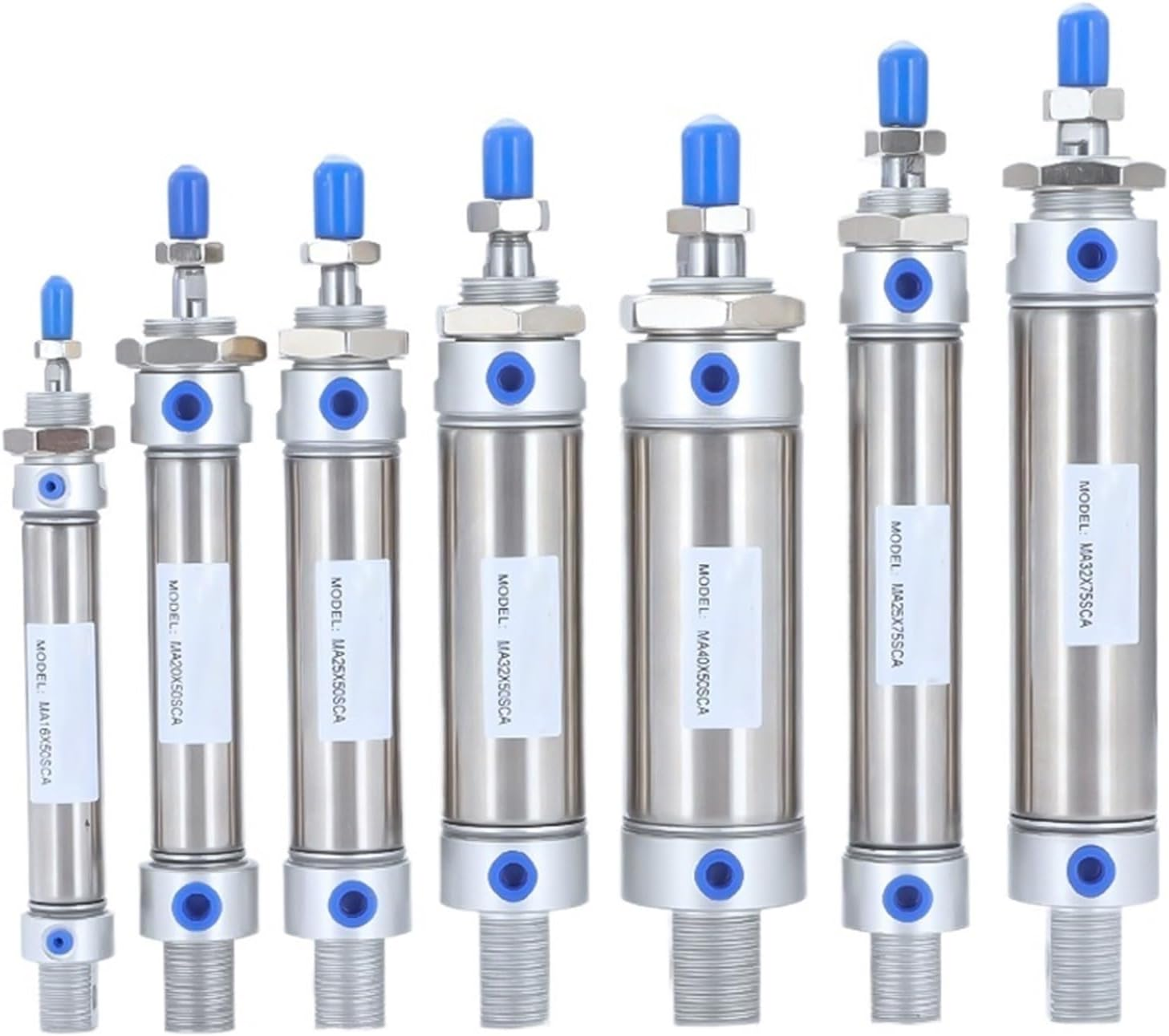 Stainless Steel Double Action MA Type with Magnet 16/20/25/32/40Mm Bore 25/50/75/100/125/150/175Mm Stroke Pneumatic Cylinder(Stroke 50Mm,Bore 40Mm) image number 4