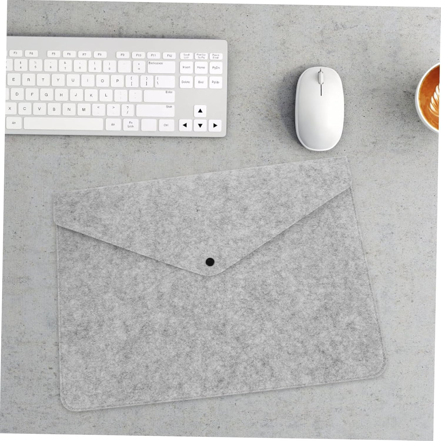 Homoyoyo Felt Document Bag Portable Folders Pockets Storage for Office Bills Felt File Organizer image number 2