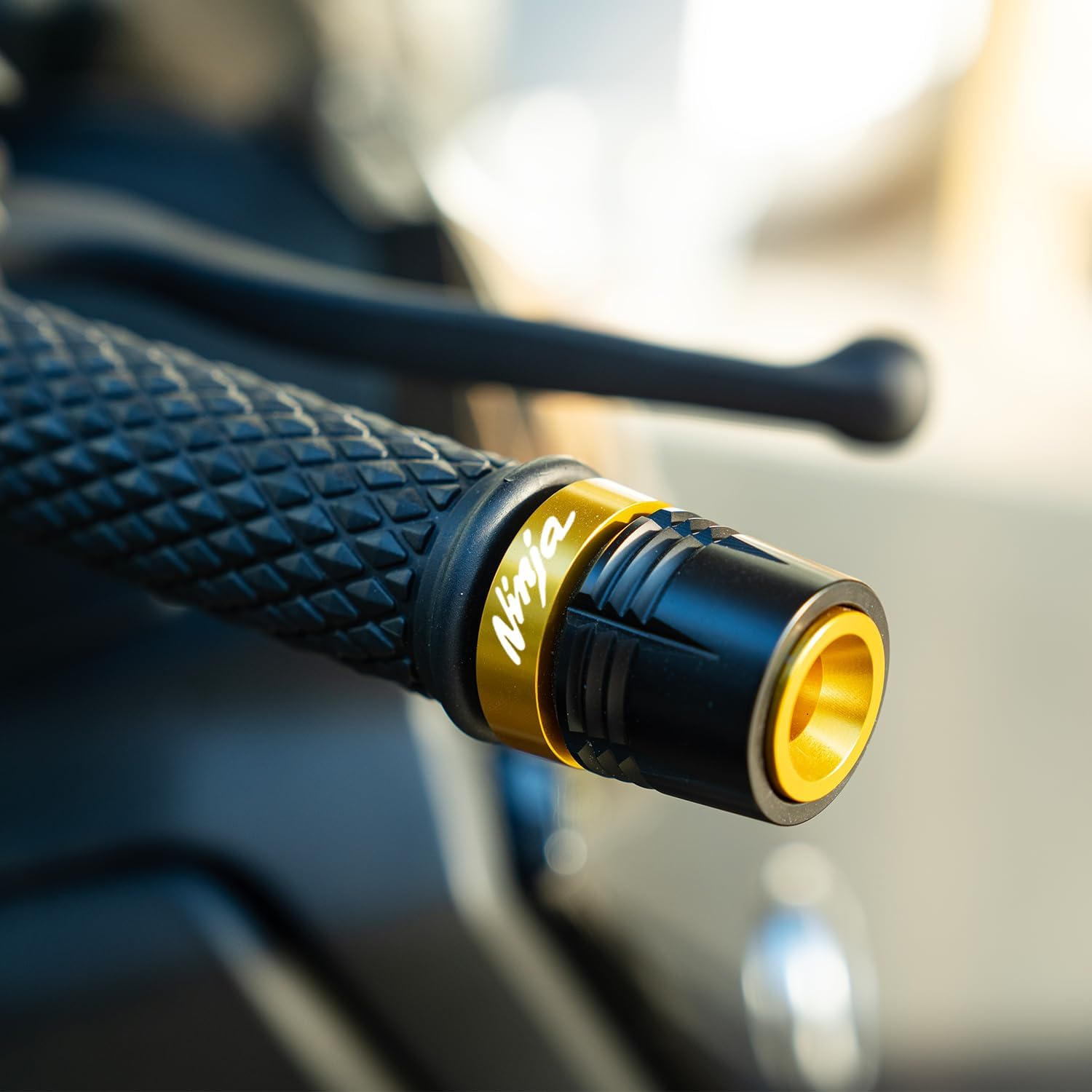 MOWOK Fit for Ninja 250 300 400 500 1000 400R 250R 250SX 1000SX H2R ZX14R ZX10R ZX6R ZX600 Zx636 ZX4RR ZX4R Motorcycle Accessories Handle Bar Ends Handlebar Grips Plug Caps - Green image number 3