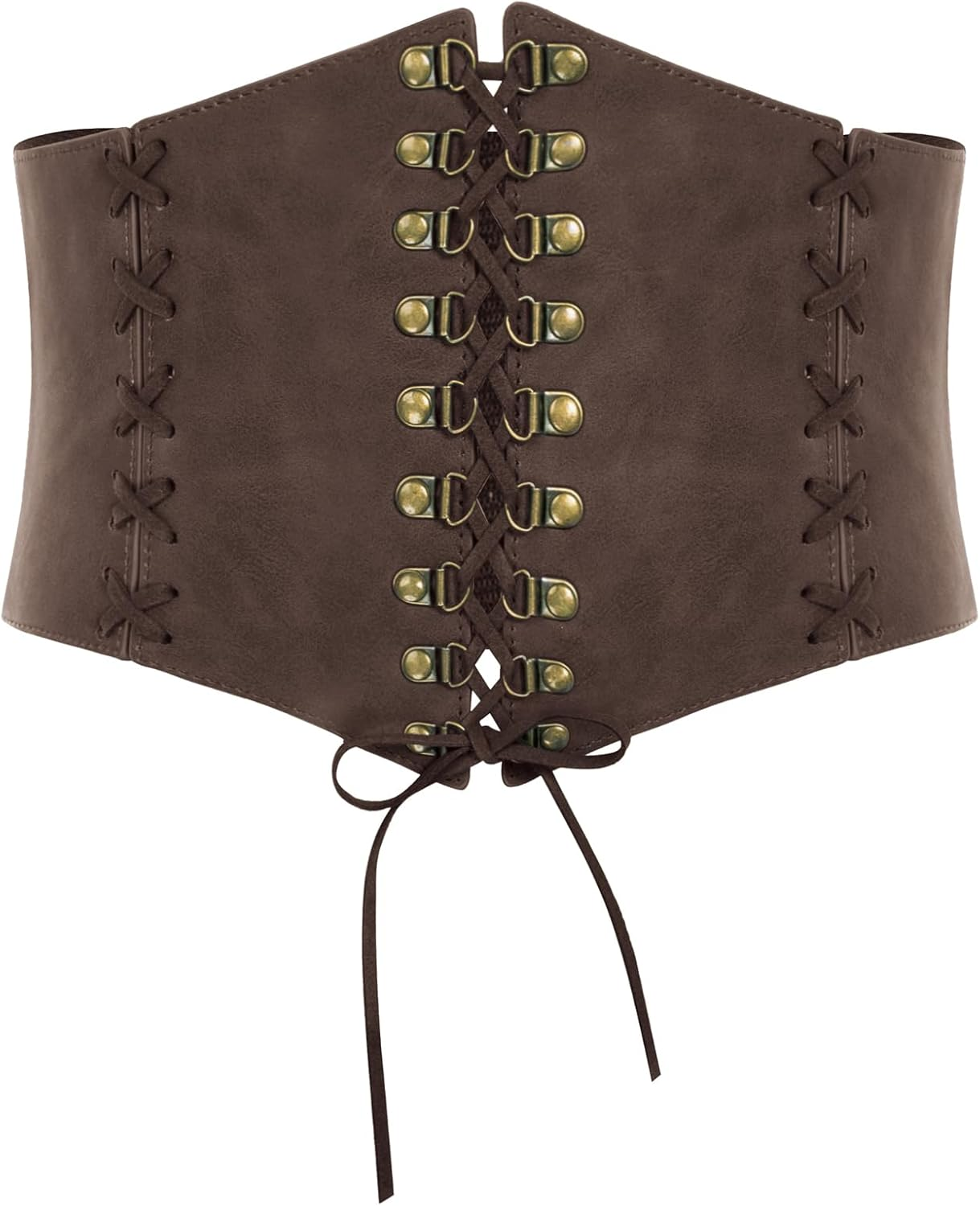 Scarlet Darkness Women Wide Belt Elastic Waist Belt Lace-Up Corset Belts for Dress