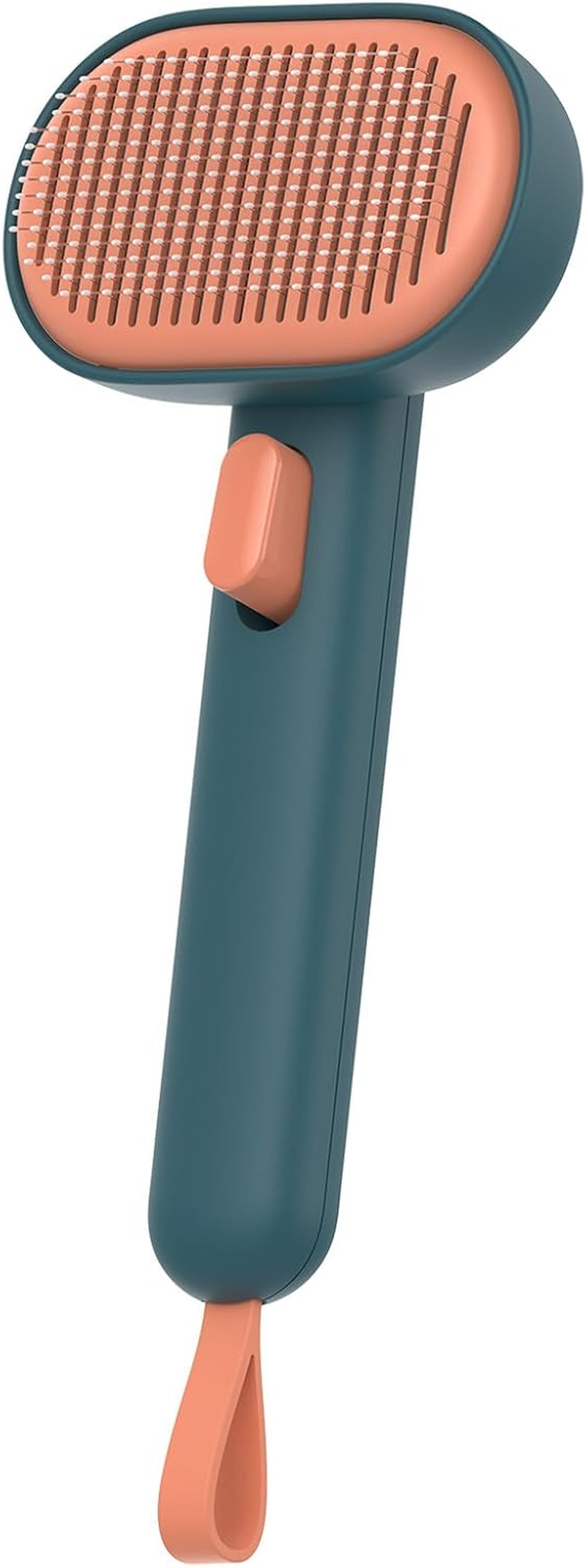 Aumuca Cat Brush with Release Button, Cat Brushes for Indoor Cats Shedding, Cat Brush for Long or Short Haired Cats, Cat Grooming Brush Cat Comb for Kitten Rabbit Massage Removes Loose Fur, White