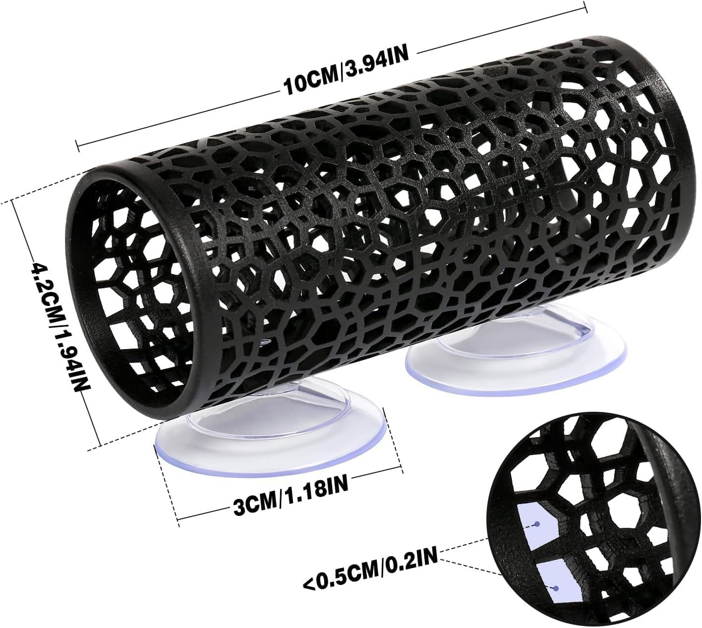 Betta Fish Toys,Betta Tunnel Black,Small Hole Hollow Betta Fish Cave,Safer for Small Fish Shrimp Betta Guppies,Aquarium Decor Fish Tank Accessories Decorations Hideout Tube.