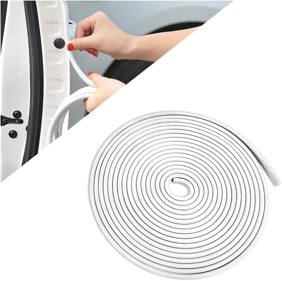 Car Door Edge Guards, Universal Rubber U Shape Car Door Trim Car Door Edge Protector, Auto Door Edge Guards for Sedans, Trucks, SUV, ATV (10 M(White)) image number 4