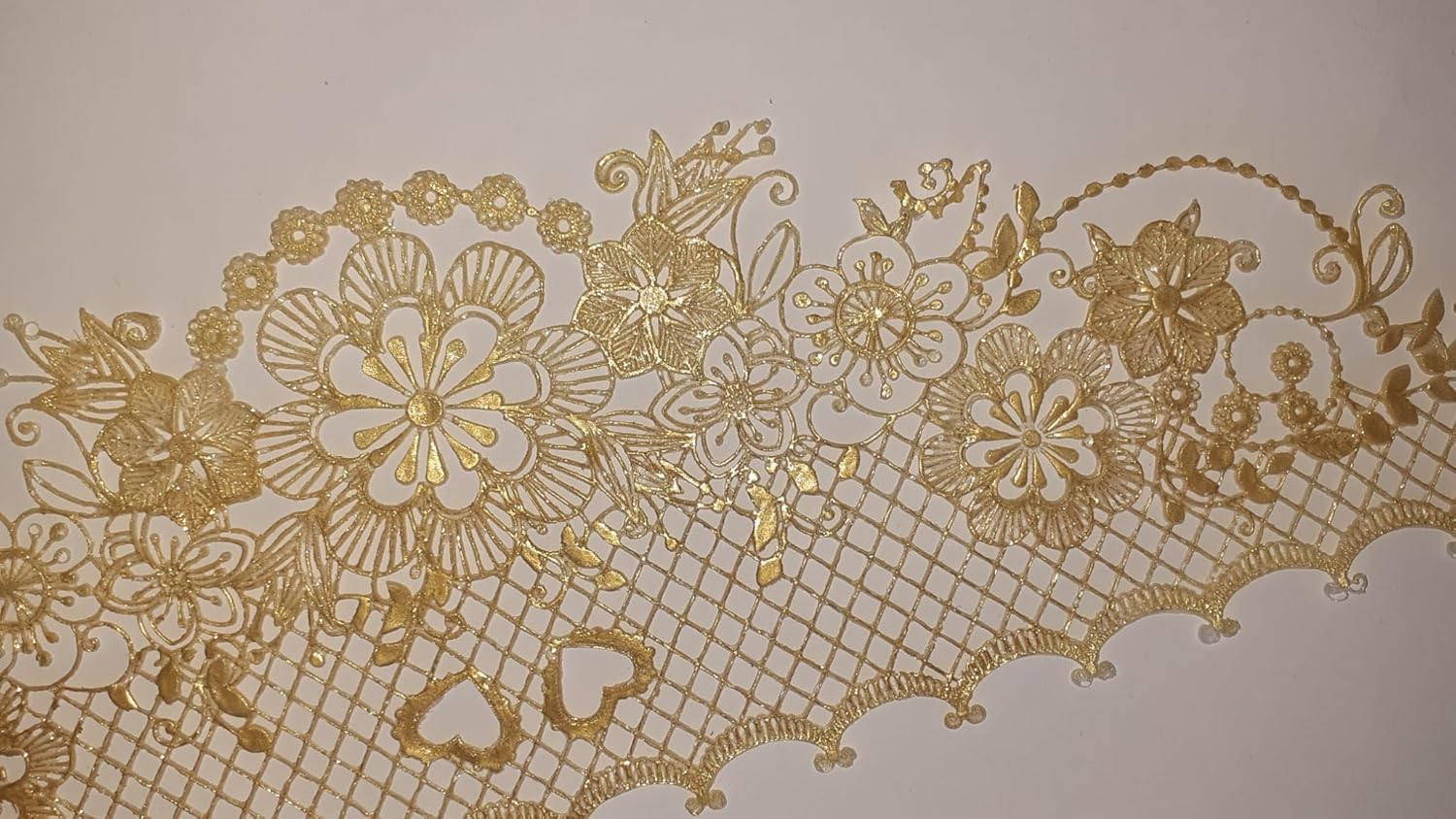 Generic Edible Laces for Cakes, Happy Birthday, Cake Toppers, Gold Shiny Cake Decorations, Birthday Party Decorations, Christmas Decorations (Golden) - Silver image number 4