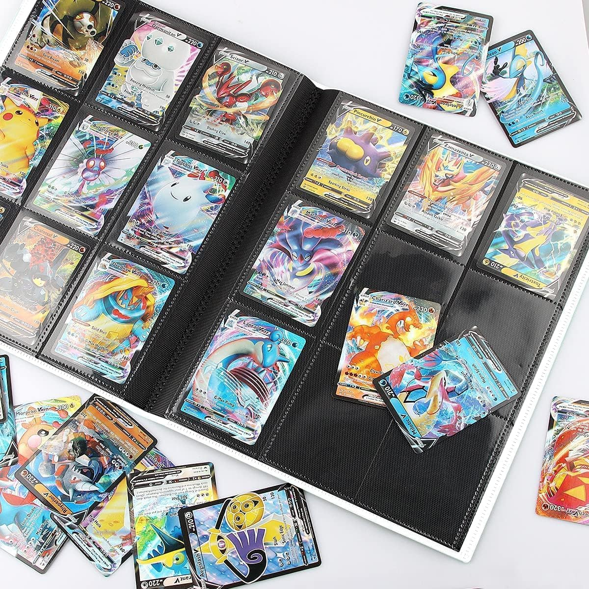 9-Pocket Card Binder, 20 Pages Double Sided Pocket PP Collection Side Loading Sleeves Hold 360 Cards for Yugioh, MTG, TCG, Sports Cards, Game Cards, Photocards, Trading Cards (White) image number 3