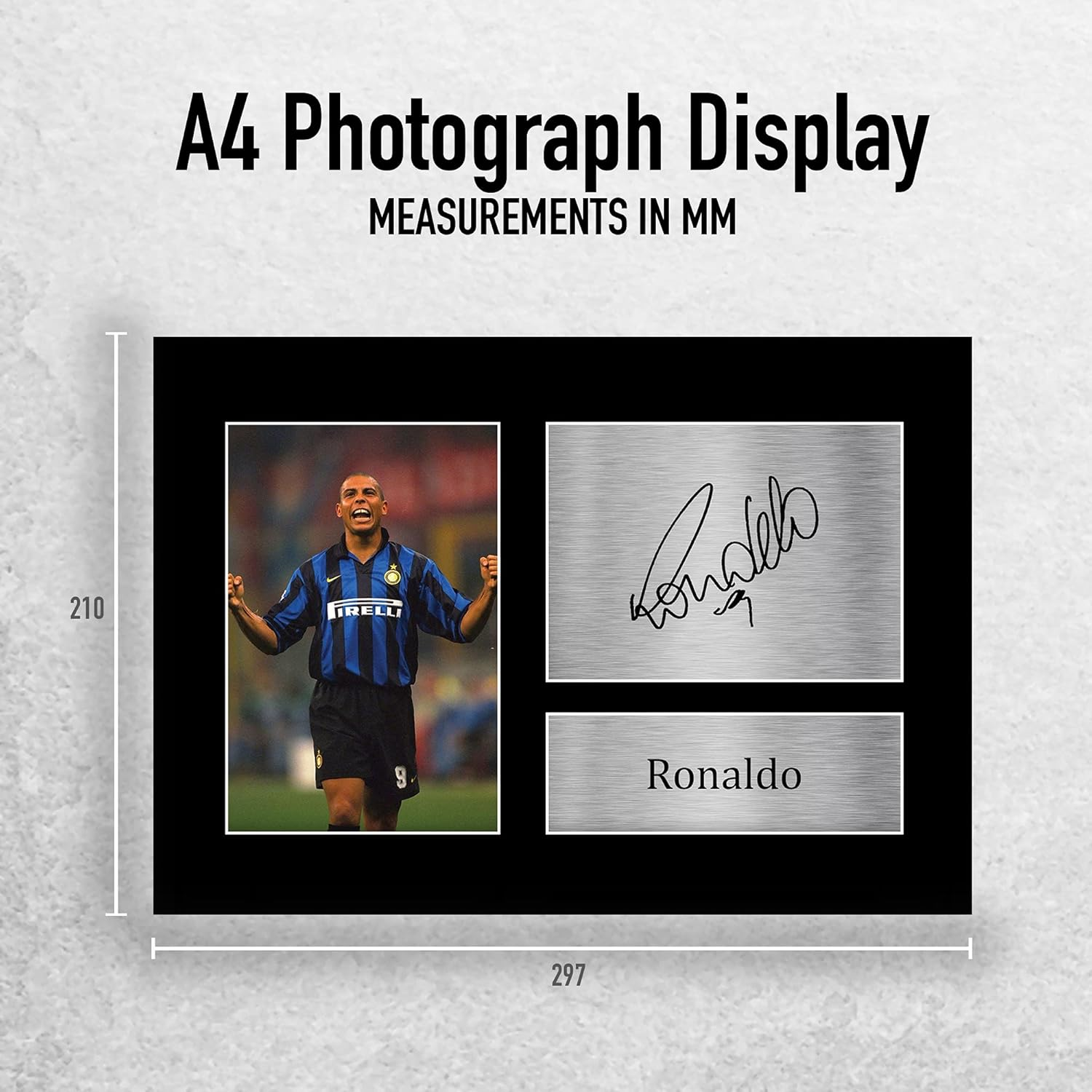 HWC Trading A4 Ronaldo Inter Milan Gifts Printed Signed Autograph Picture for Football Fans and Supporters image number 5