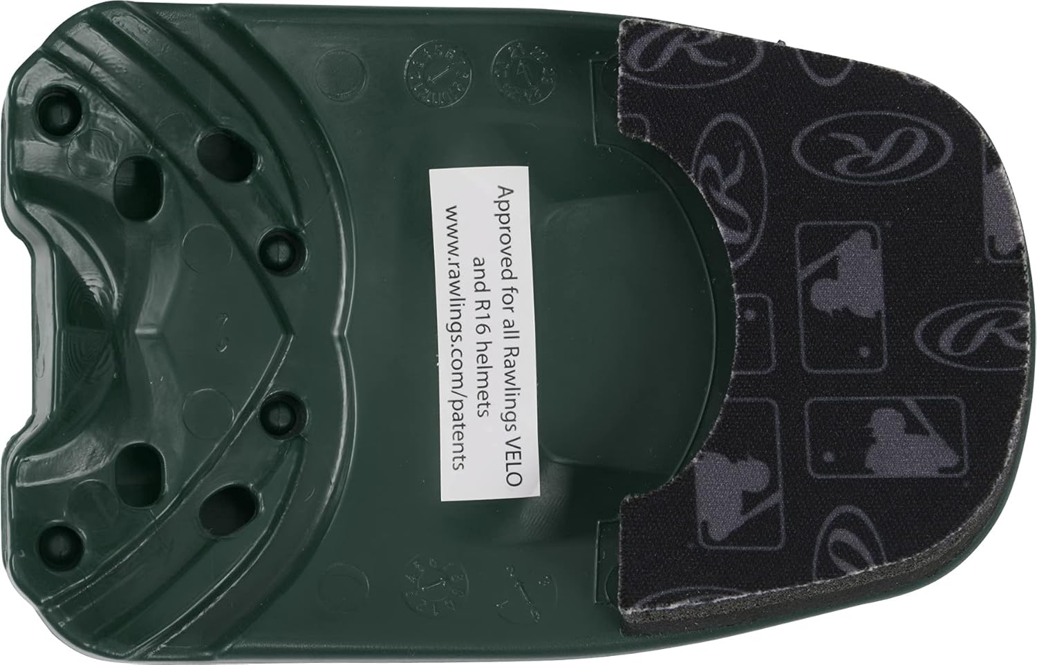 Rawlings | R16 Reversible Extension Piece | Reversible Face Guard | Fits R16 Series Helmets | Matte - Matte Black image number 5