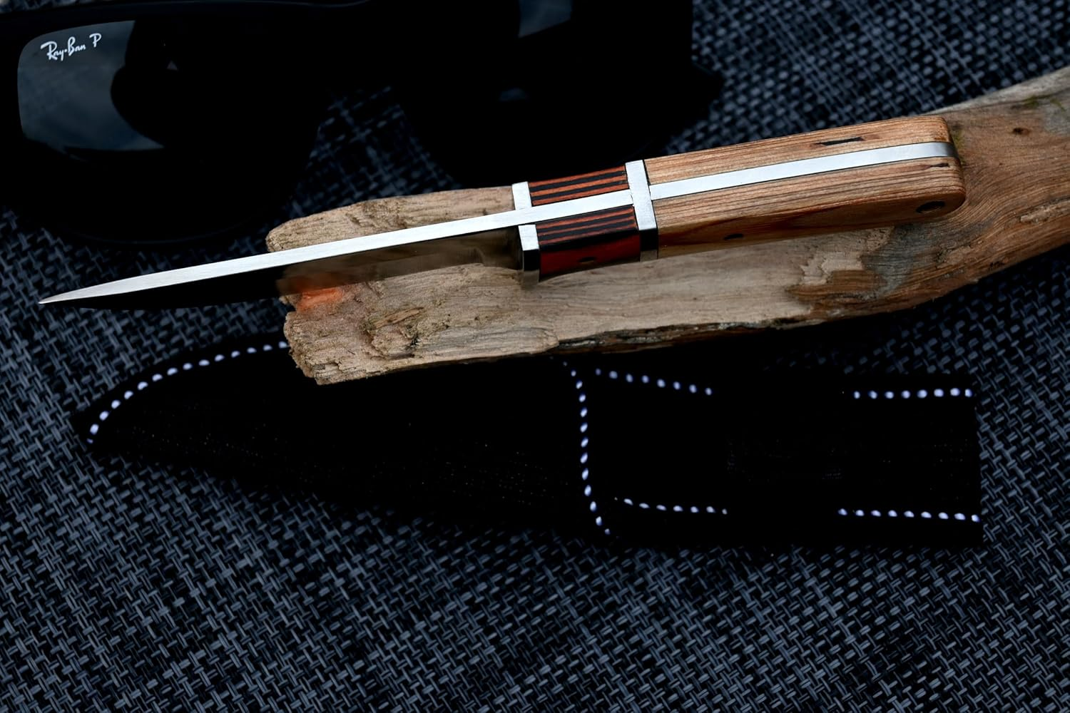 Mini Bushcraft D2 Steel Fixed Blade Knife with Sheath - Outdoor Full Tang Camping Knife image number 1