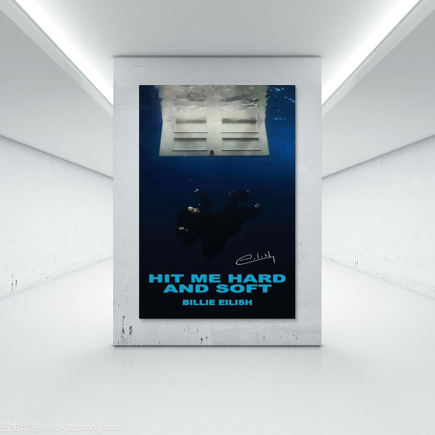 Billie Poster Eilish Music Album Retro Vintage Signed Cover Poster Canvas Painting Wall Art Picture Home Decor Print for Bedroom Living Room Dorm Study Bar Office 12X18Inch(30X45Cm) image number 2