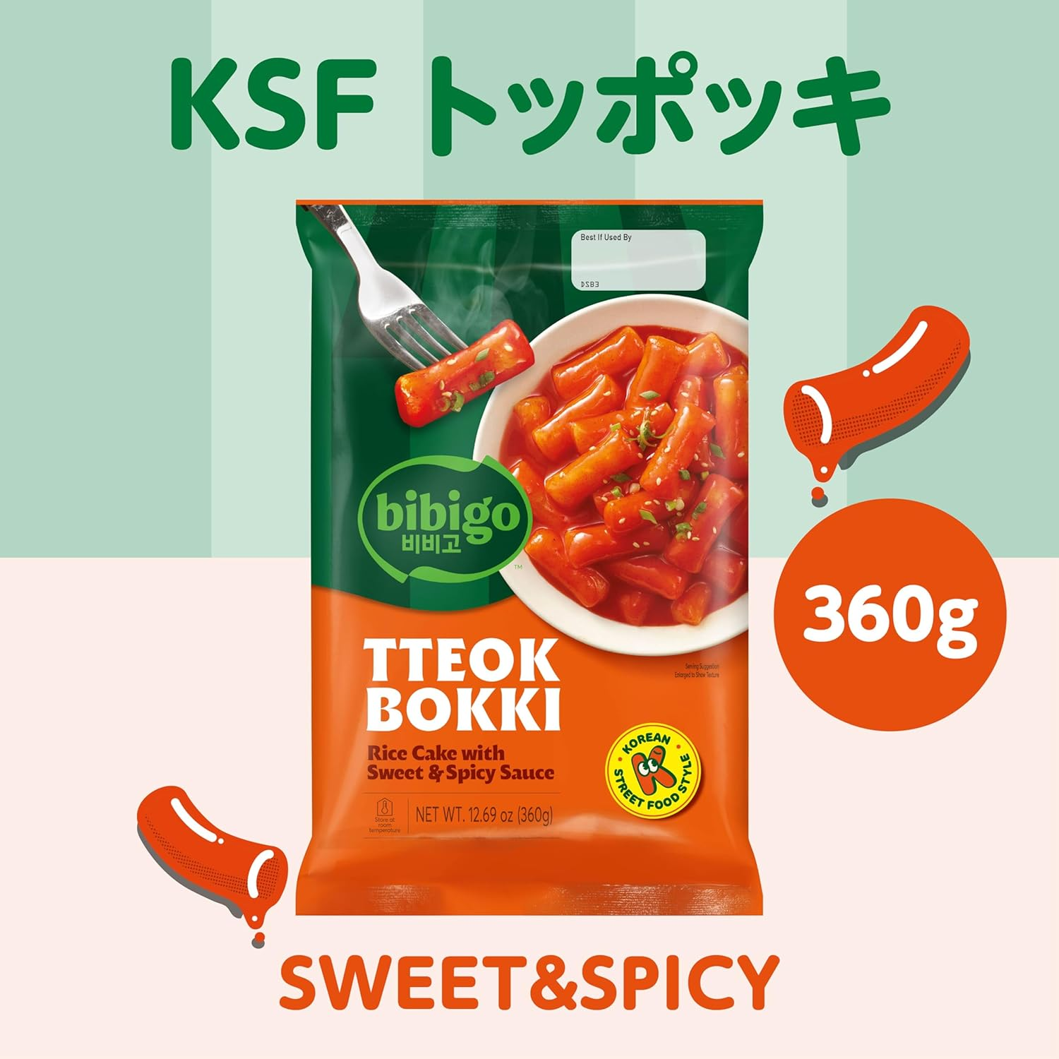 CJ Bibigo Tteokbokki Rice Cake with Sweet and Spicy Sauce 360 G image number 2