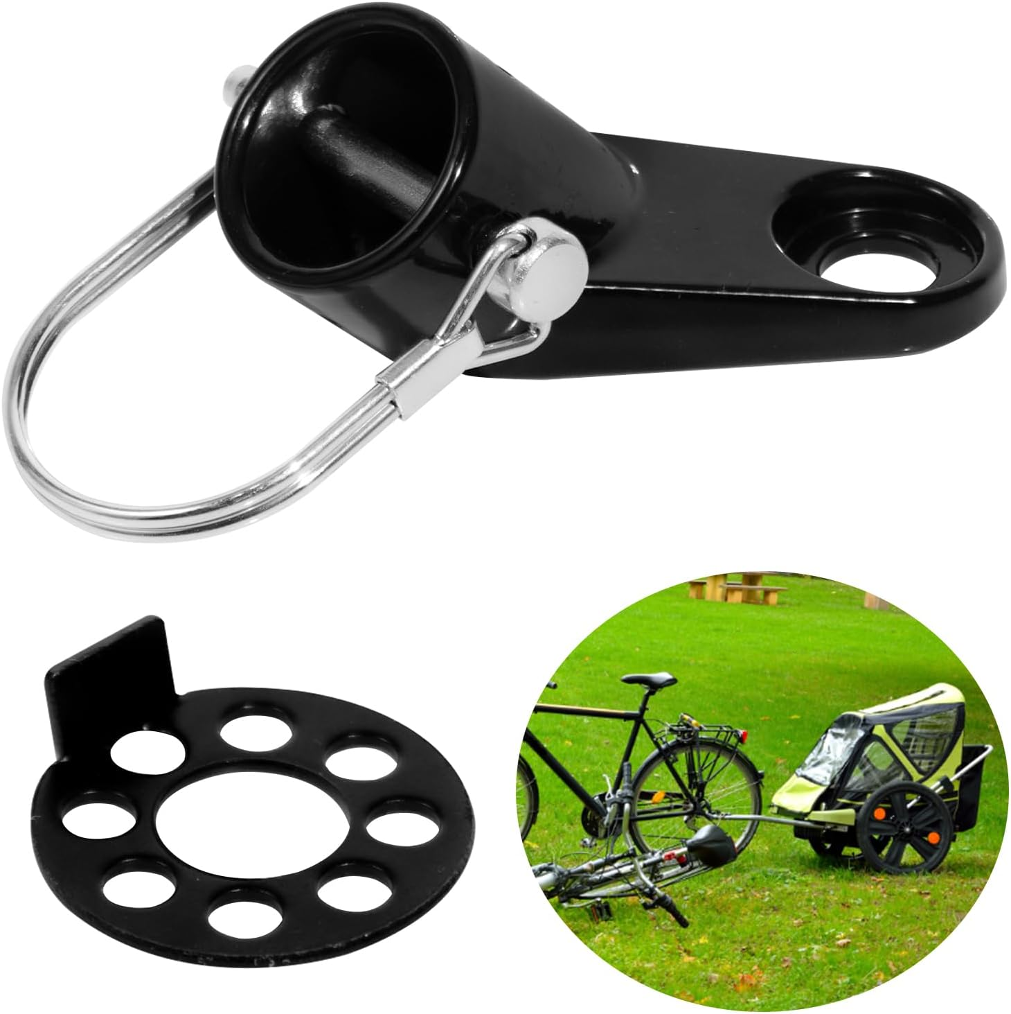 Bike Coupler, Bike Trailer Hitch Coupler Attachments Suitable for Schwinn Bike Trailers, Aftermarket Replacement Designed for Bicycle Carriers image number 2