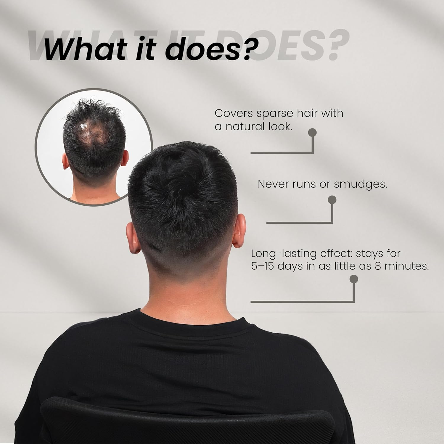 Batcı Hair Concealer & Filling Cream for Bald Spots & Thinning Hair &ndash; Waterproof, Sweat-Proof Scalp Coverage &ndash; Natural Root Touch-Up Cream for Men & Women &ndash; 30Ml image number 5