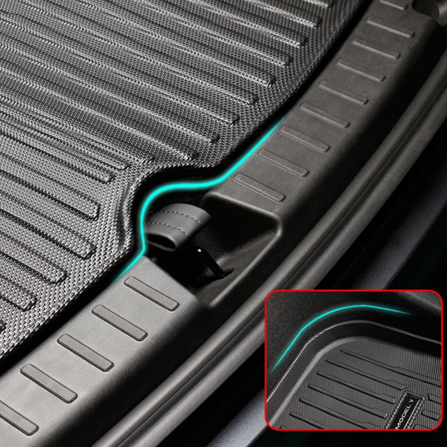 Yotsuba for Tesla Model Y Cargo Mat Front Rear Trunk Toolbox Tray Mat Set Well Storage, for Tesla Model Y 2020-2025 April (Not for Juniper) image number 3