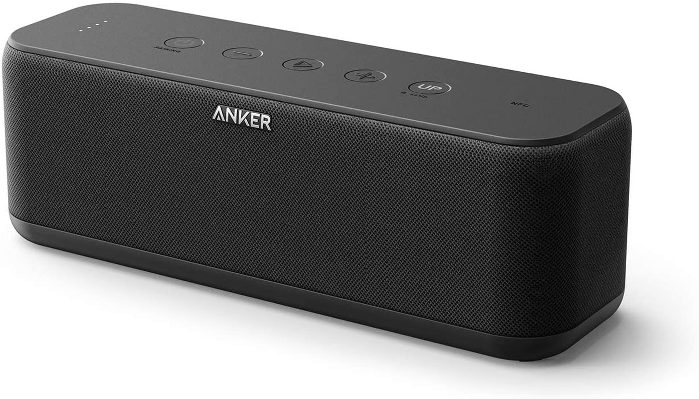 Upgraded, Anker Soundcore Boost Bluetooth Speaker with Well-Balanced Sound, Bassup, 12H Playtime, USB-C, IPX7 Waterproof, Wireless Speaker with Customizable EQ via App, Wireless Stereo Pairing